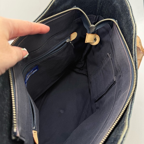 Burberry Blue Label Denim Striped Tote w/ COA ✅ Y2K Vintage - Picture 12 of 16
